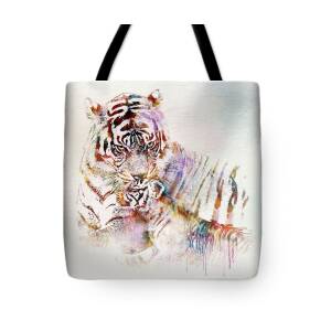 Watercolor Tiger Gym Bag 